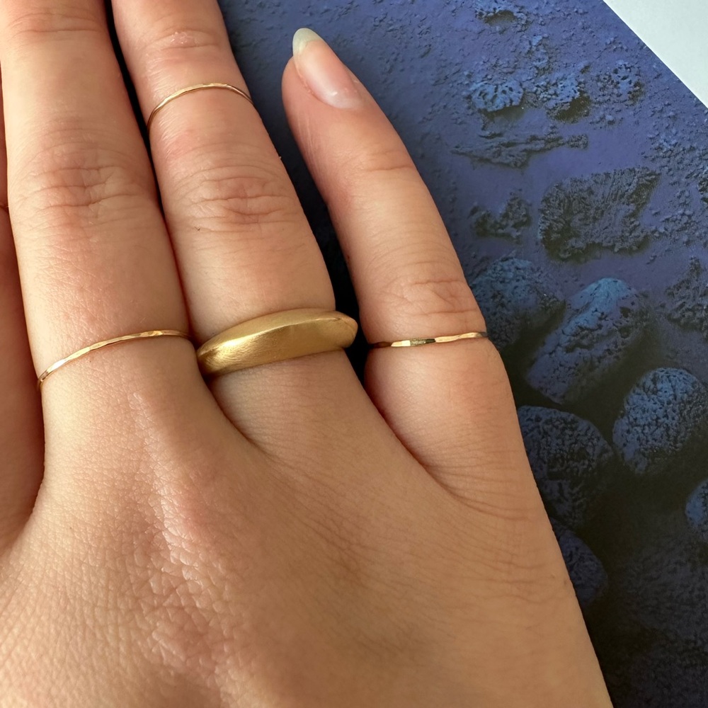 18k Chunky Gold Minimalist Ring (Solid 18k)
